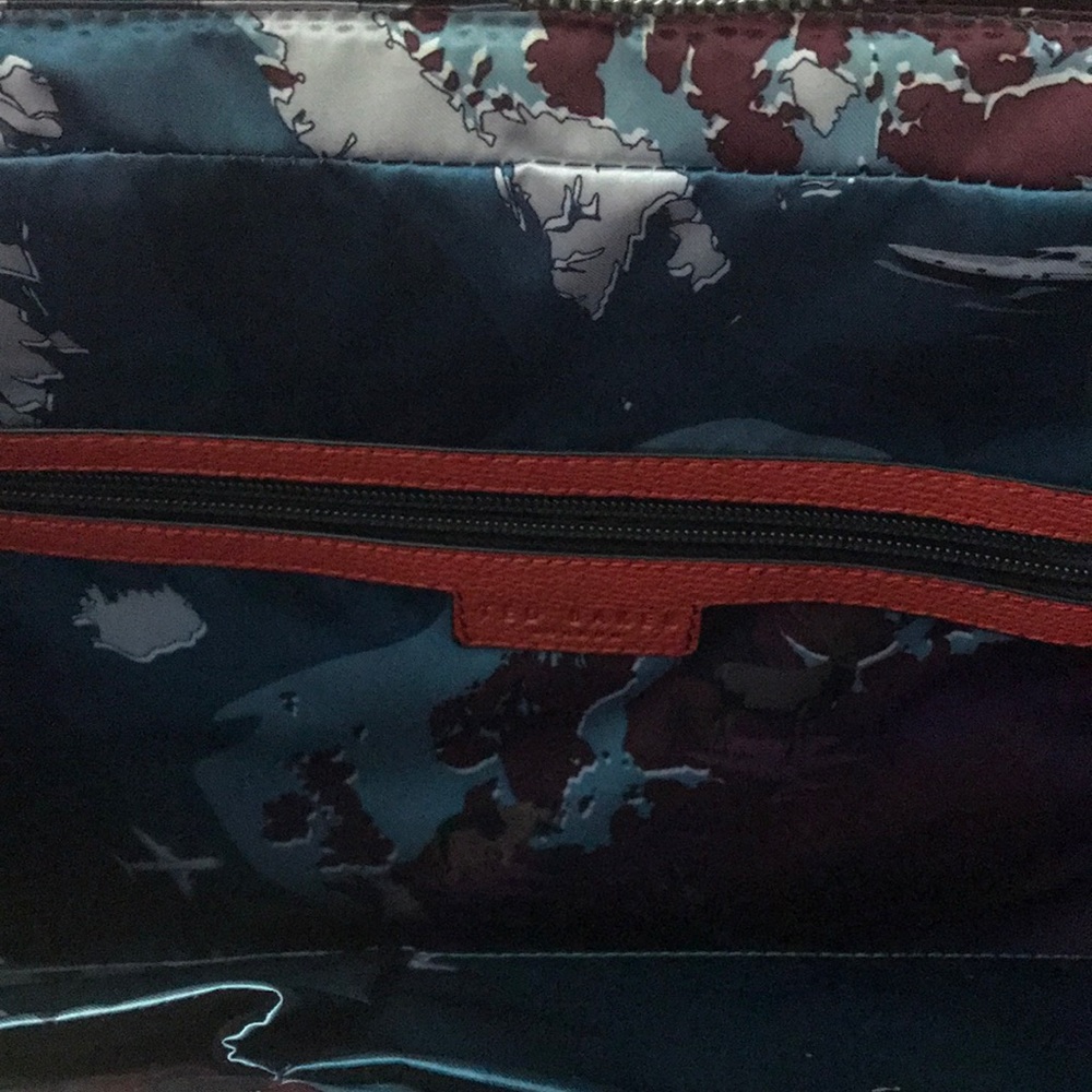 Ted Baker document bag leather dark orange NEW - Picture 6 of 6